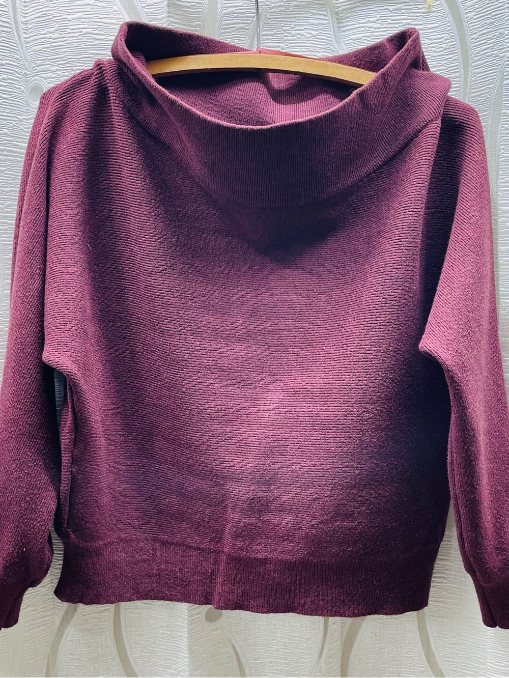 Eclipse Wine Cowl Neck Sweater